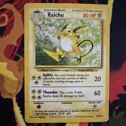 Pokemon TCG Raichu Base Set Holo Rare - Image 1