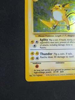 Pokemon TCG Raichu Base Set 14/102 Holo 1999-2000 Wizards Base Set Copyright... - Image 4