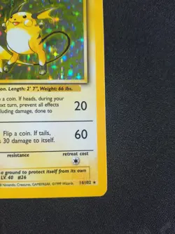 Pokemon TCG Raichu Base Set 14/102 Holo 1999-2000 Wizards Base Set Copyright... - Image 5