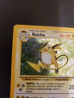 Pokemon Base Set Unlimited Raichu 14/102 Holo Rare - Image 2