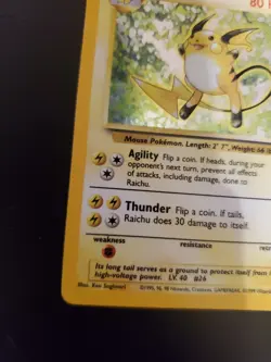 Pokemon Base Set Unlimited Raichu 14/102 Holo Rare - Image 4