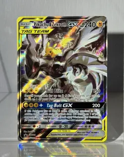 ⚡2016-19 Pokemon SM Black Star Promos Pikachu & Zekrom Tag Team #SM168 NEW MINT - Image 2