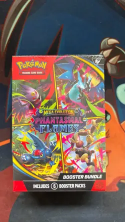 Pokemon TCG: Mega Evolution-Phantasmal Flames Booster Bundle SEALED - Image 1