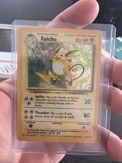 Pokemon TCG Raichu Base Set Holo Rare Foil 1999 Unlimited - Image 1