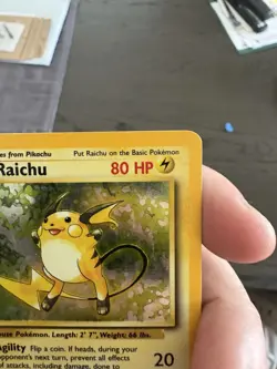 Pokemon TCG Raichu Base Set Holo Rare Foil 1999 Unlimited - Image 5