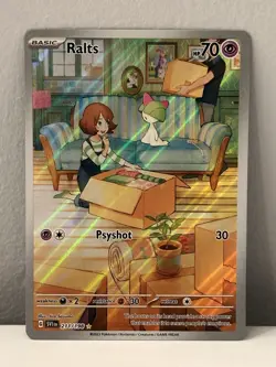 Pokemon Scarlet and Violet 2023 Ralts Illustration Rare Card 211/198 - Image 1