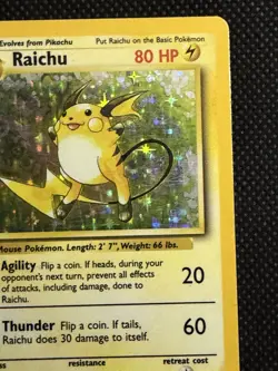 Pokemon TCG Raichu Base Set 14/102 Holo Unlimited Holo Rare - Image 4