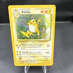 Pokemon TCG Raichu Base Set Holo Rare 14/102 1999 Wizards - Image 1