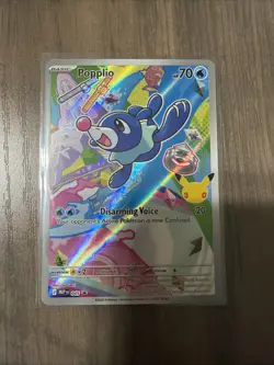 Popplio - 045 Black Star Promo Pokemon ME: Mega Evolution Promo NM - Image 1