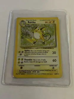 Pokemon TCG Raichu Base Set 14/102 Holo Unlimited Holo Rare - Image 1