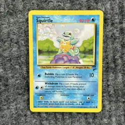 Vintage Pokemon Base Set 2 Squirtle 93/130 Common Near Mint - Image 1