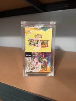 Evolving Skies Half Booster Box Sealed Pokemon TCG 18 Packs with Acrylic Case - Image 1