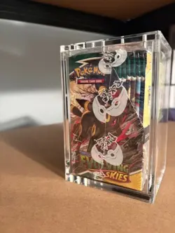 Evolving Skies Half Booster Box Sealed Pokemon TCG 18 Packs with Acrylic Case - Image 4