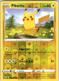 PIKACHU 049/203 EVOLVING SKIES POKEMON REVERSE HOLO NM/M - Image 1