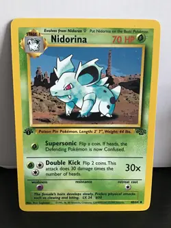 1st Edition Nidorina Pokemon Jungle 40/64 Uncommon - Image 1