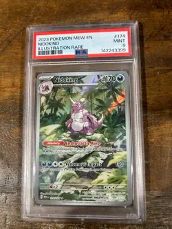 POKEMON 2023 MEW En 151 Illustration Rare NIDOKING #174 PSA 9 Mint RARE - Image 1
