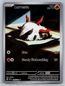 Pokemon Larvesta Illustration Rare 196/191 SSP Surging Sparks NM - Image 1