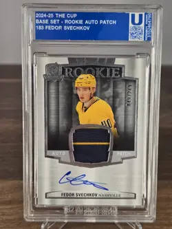 2024-25 Upper Deck The Cup Rookie Patch Auto Fedor Svechkov /249 Predators #183 - Image 1