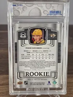 2024-25 Upper Deck The Cup Rookie Patch Auto Fedor Svechkov /249 Predators #183 - Image 2