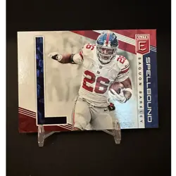 Panini Donruss Elite 2019 Spellbound Saquon Barkley #SP-38 Red 47/99 Giants - Image 1