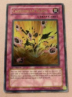 Yu-Gi-Oh! Chthonian Blast EEN-EN050 Ultimate Rare 1st Ed VLP/NM - Image 1