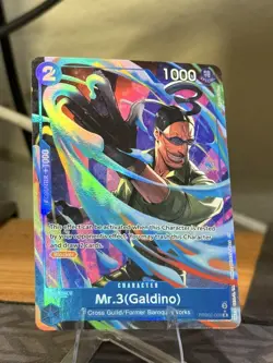 One Piece Card Game 🏴‍☠PRB02-009 Mr.3(Galdino) RARE NM Alt Art Foil ENGLISH - Image 1