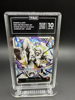 One Piece CCG ST21-001 Monkey D. Luffy Leader EX Gear 5 Alt Art TAG 10 - Image 1