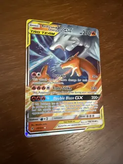 Reshiram & Charizard GX - 20/214 - Pokemon Unbroken Bonds Sun Moon Rare Card NM - Image 3