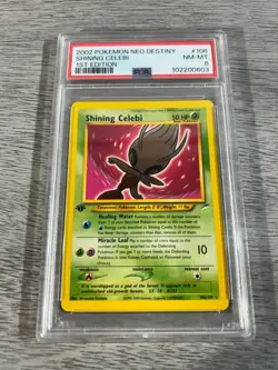 Pokemon Neo Destiny 2002 Shining Celebi 106/105 PSA 8 Near-Mint To Mint - Image 1
