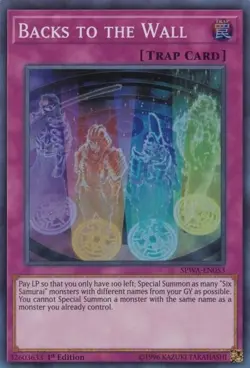 SPWA-EN053 BACKS TO THE WALL SUPER RARE 1st EDITION NEAR MINT YuGiOh TCG - Image 1