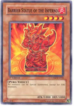 Yugioh! LP Barrier Statue of the Inferno - CDIP-EN020 - Common - 1st Edition Lig - Image 1