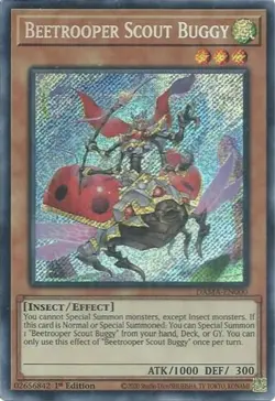Yugioh! LP Beetrooper Scout Buggy - DAMA-EN000 - Secret Rare - 1st Edition Light - Image 1