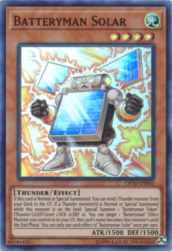 Yugioh! LP Batteryman Solar - OP10-EN005 - Super Rare - Unlimited Edition Lightl - Image 1