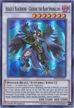 Yugioh! LP Assault Blackwing - Chidori the Rain Sprinkling - SHVI-EN051 - Super - Image 1