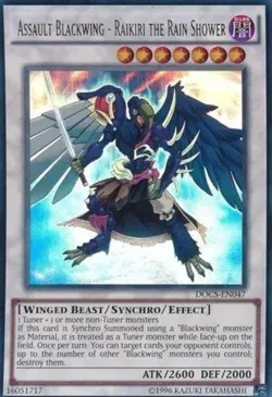 Yugioh! LP Assault Blackwing - Raikiri the Rain Shower - DOCS-EN047 - Ultra Rare - Image 1