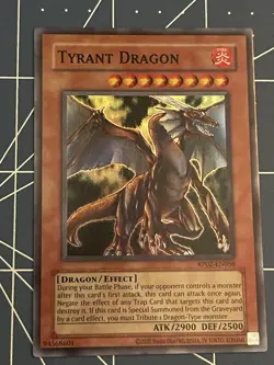Yugioh Tyrant Dragon RP02-EN056 Retro Pack 2 (Reprint) Super Rare NM - Image 1