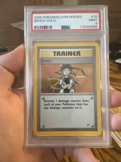 2000 POKEMON TRAINER Brock #15 Gym Heroes Holo PSA 9 TRADING CARD GAME TCG - Image 1