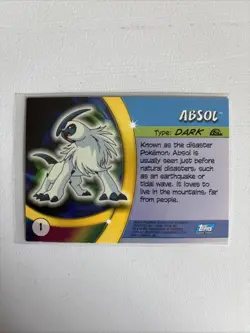 Absol #1 Pokemon Advanced Challenge Topps Card Non-Foil 2004 Lightly Played - Image 2