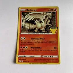 Pokemon Reshiram 002/025 Celebrations Holo Pokemon Card NM / Pack Fresh - Image 1