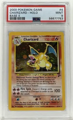 2000 Pokemon BASE SET 2 #4 CHARIZARD, BLASTOISE, VENUSAUR-HOLO PSA 9 SWIRLS SET! - Image 2