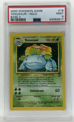 2000 Pokemon BASE SET 2 #4 CHARIZARD, BLASTOISE, VENUSAUR-HOLO PSA 9 SWIRLS SET! - Image 4
