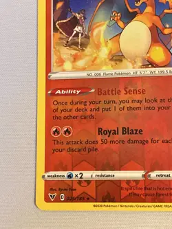 Pokemon Charizard - Sword & Shield Vivid Voltage 025/185 - Reverse Holo Rare - Image 4