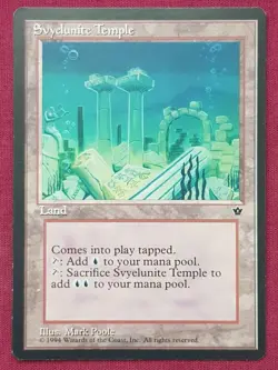 Magic The Gathering FALLEN EMPIRES SVYELUNITE TEMPLE land card MTG - Image 1