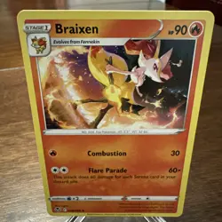 Braixen 26/195 - Silver Tempest - Uncommon - 2022 Pokemon Card TCG Regular LP - Image 1