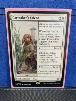 Wizards of the Coast Caretaker's Talent Rare Enchantment Bloomburrow White 2024 - Image 1