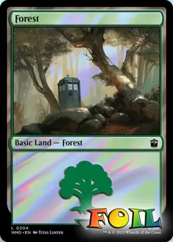 Forest (0204) 0204 MTG WHO Land NP Foil - Image 1