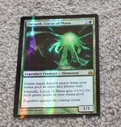 MTG Magic The Gathering Commander Collection Green NM Foil Omnath, Locus Of Mana - Image 1
