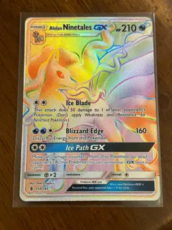 Alolan Ninetales GX 150/145 - Holofo SM - Guardians Rising - Pokemon Card - NM - Image 1