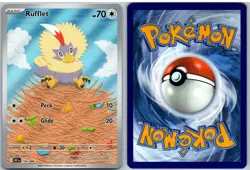 Rufflet 154/086 Holo Illustration Rare Black Bolt Pokemon NM - Image 3