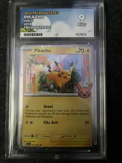 2024 POKEMON TRICK OR TRADE #018 PIKACHU Ace 9 - Image 1